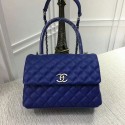 Replica Chanel Caviar Leather Top Handle Bag 92991 Blue HY17754iF91