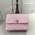 Replica Chanel Caviar Leather Top Handle Bag 92991 Pink HY11983TN94