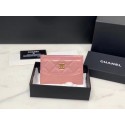 Replica Chanel classic card holder Calfskin & Gold-Tone Metal A31510 pink HY4363Vi77