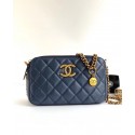 Replica Chanel classic clutch with chain A94105 blue HY19115aG44