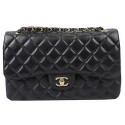 Replica Chanel Classic Flap Bag Black Cannage Pattern CF1113 Gold HY23130aG44