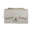 Replica Chanel Classic Flap Bag OffWhite Original Leather CF1113 Gold HY13052XB19