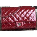 Replica Chanel Classic Flap Bag Patent Leather A66465 Burgundy HY26324Yn66