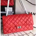 Replica Chanel Classic Flap Bag Red Original Leather CHA8575 Silver HY14786Ac56