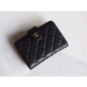 Replica Chanel Classic Flap Sheepskin Wallet A48667 black HY18568zR45