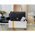 Replica Chanel classic handbag Grained Calfskin&gold Metal 01112 black HY5296Ac56