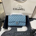Replica Chanel classic handbag Lambskin&silver Metal 01112 blue HY19274UD97