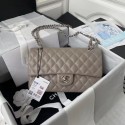Replica chanel classic handbag Lambskin & silver Metal A01112 grey HY26916cK54
