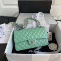 Replica chanel classic handbag Lambskin & silver Metal A01112 light green HY4394Ye83