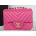 Replica Chanel Classic MINI Flap Bag Sheepskin Leather A1115 Rose HY11376sA83