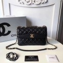Replica Chanel Classic Shoulder Bag Original Sheepskin Leather A57028 Black HY11353BJ25