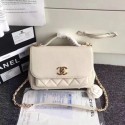 Replica Chanel Classic Top Flap Bag Original Cannage Pattern A96587 White HY24320VA65