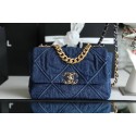Replica CHANEL Denim 19 Flap Bag AS1160 AS1161 AS1162 blue HY25920CQ60