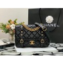 Replica Chanel FLAP BAG Aged Calfskin & Gold-Tone Metal AS2696 Black HY11268zR45