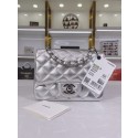 Replica Chanel Flap Lambskin Shoulder Bag A01115 silver HY14104iF91