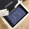Replica Chanel Flap Shoulder Bag Original Caviar Leather 5698 blue HY10862XB19