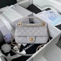 Replica Chanel Flap Shoulder Bag Original leather AS2438 grey HY5854Ye83