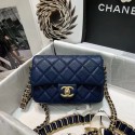 Replica Chanel Flap Shoulder Bag Original leather AS2482 dark blue HY1600HB48