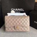 Replica Chanel Flap Shoulder Bags Grey Original Calfskin Leather CF1113 Gold HY20304ED66