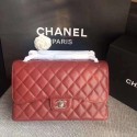 Replica Chanel Flap Shoulder Bags Marroon Original Calfskin Leather CF1113 Silver HY1504Yn66