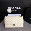 Replica Chanel Flap Shoulder Bags White Original Calfskin Leather CF1112 White HY23667Xe44