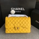 Replica Chanel Flap Shoulder Bags Yellow Original Lambskin Leather CF1113 Glod HY1078Vi77