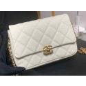 Replica Chanel Grained Calfskin Shoulder Bag AS3103 white HY16246Ac56