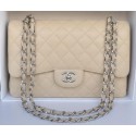 Replica Chanel Jumbo Double Flaps Bag Apricot Cannage Pattern A36097 Silver HY5916Sf59