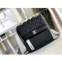 Replica Chanel Lambskin Flap Bag &gold-Tone Metal AS1353 black HY13782XB19