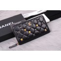 Replica Chanel Lambskin & Gold-Tone Metal A81611 black HY13083EO56