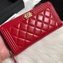 Replica Chanel Lambskin & Gold-Tone Metal A81799 red HY4953Ix66
