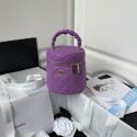 Replica Chanel lambskin top handle bag AP2730 Purple HY6790rH96
