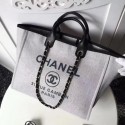 Replica Chanel Large Canvas Tote Shopping Bag CHA1679 Grey HY5938Hd81