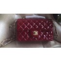 Replica Chanel mini Classic Flap Bag Original Patent A1116 Wine HY18691Sf59