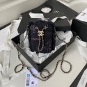 Replica Chanel mini Drawstring Bag Denim AP2603 dark blue HY20017Xe44