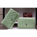 Replica Chanel mini Flap Bag Patent Leather A33814C Green HY14552it96