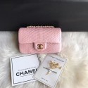 Replica Chanel Mini Flap Bag Python & Gold-Tone Metal d69900 Pink HY6864UD97