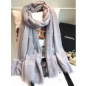 Replica Chanel Scarf CC2836 Grey HY24493BJ25