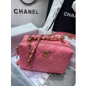 Replica Chanel Sheepskin AS1267 Gold-Tone Metal pink HY23933Ix66
