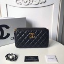 Replica Chanel Shoulder Bag Original Sheepskin Leather A66269 Black HY4059Yn66