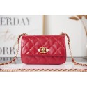 Replica Chanel SMALL FLAP BAG Calfskin Imitation Pearls & Gold-Tone Metal AS3000 red HY16511hD86