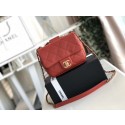 Replica Chanel small flap bag Lambskin & Gold Metal AS1357 red HY7121Ac56