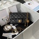 Replica Chanel small Flap Bag Original Sheepskin Leather AS1787 black HY16702XB19