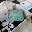 Replica Chanel SMALL Lambskin FLAP BAG AS1792 light blue HY14829ED66