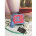 Replica Chanel small vanity case Grained Calfskin & gold-Tone Metal A93342 Pink&Green&blue HY24236ec82