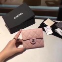 Replica Chanel Tri-Fold Wallet Cannage Pattern Leather CHA5262 Pink HY14178EO56