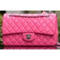 Replica Cheap Chanel 2.55 Series Flap Bag Rose Sheepskin Leather A37586 Silver HY2666QC68