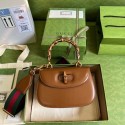 Replica Cheap Gucci Small top handle bag with Bamboo 675797 brown HY20916QC68