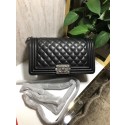 Replica Designer Chanel Boy Flap Original Sheepskin Leather Shoulder Black Bag A67086 Silver HY23391Bb80