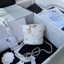 Replica Designer Chanel mini drawstring bag AS2518 white HY26311Bb80